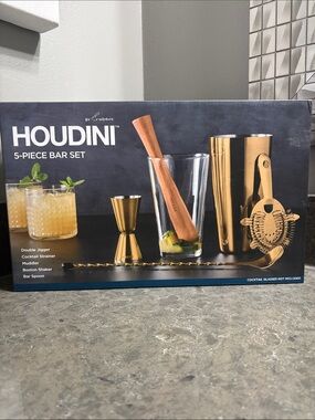 Houdini 5-Piece Bar Set by - Gold